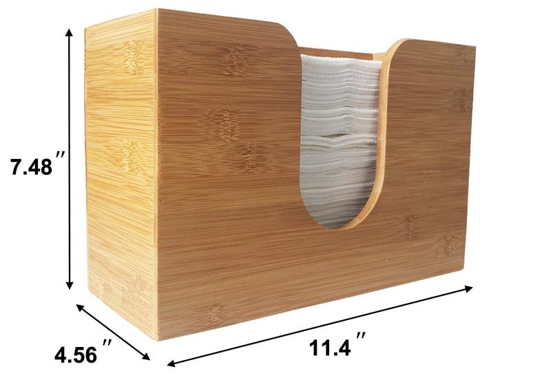 Sooyee Paper Towel Dispenser Wall Mount,Bamboo Trifold Paper Towel Dispenser Countertop,Paper Towel Holder for Bathroom,Kitchen, Office,Toilet - Image 4